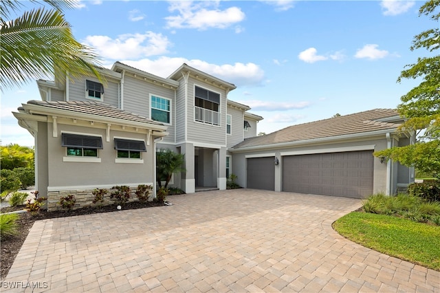 view of front of home featuring a garage