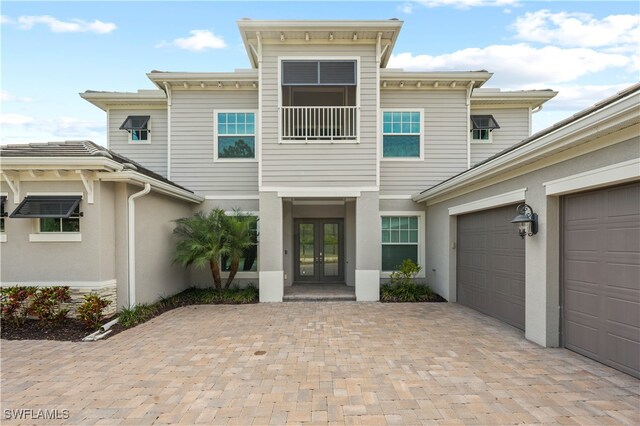 view of front of home with french doors