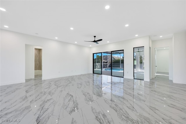 empty room with ceiling fan