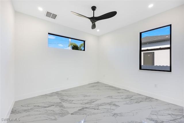 empty room with ceiling fan