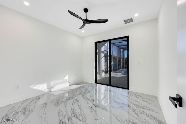 empty room with ceiling fan