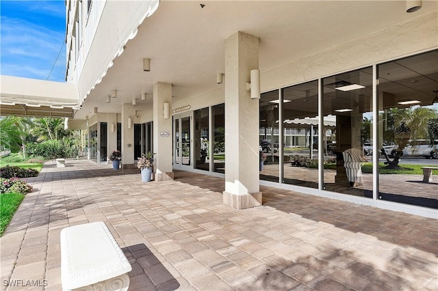 view of patio with french doors