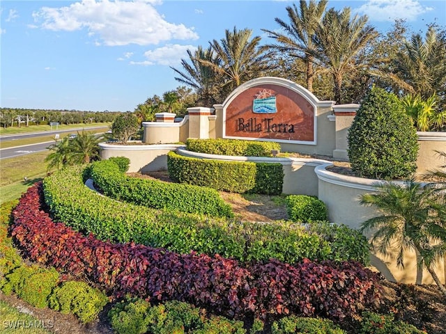 view of community sign