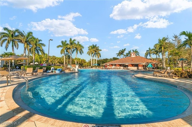 community pool featuring a patio