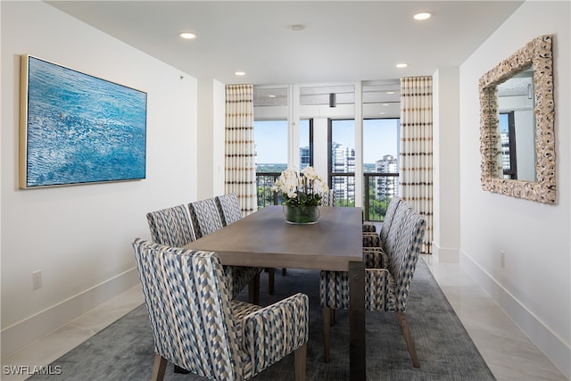 view of dining area