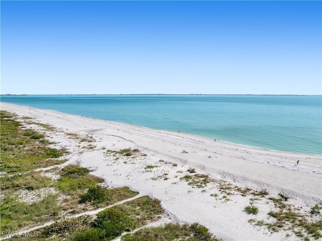 water view featuring a beach view