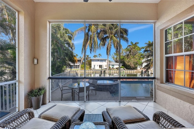 view of sunroom