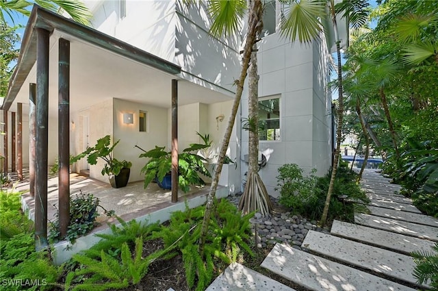 view of property exterior featuring stucco siding