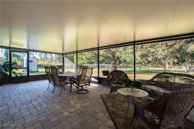 view of sunroom