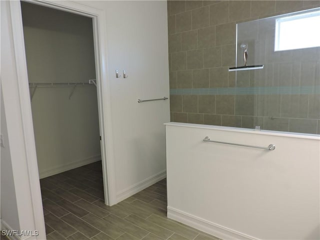 bathroom featuring walk in shower