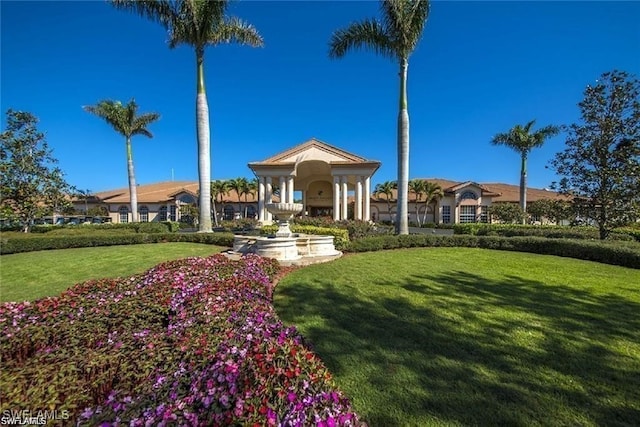 surrounding community featuring a lawn