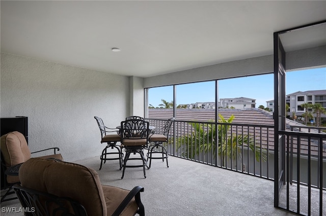 view of sunroom