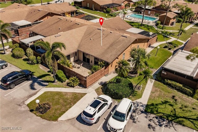 bird's eye view featuring a residential view