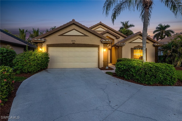 view of front of house featuring a garage