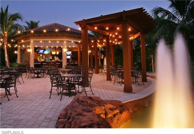 view of patio / terrace featuring a gazebo