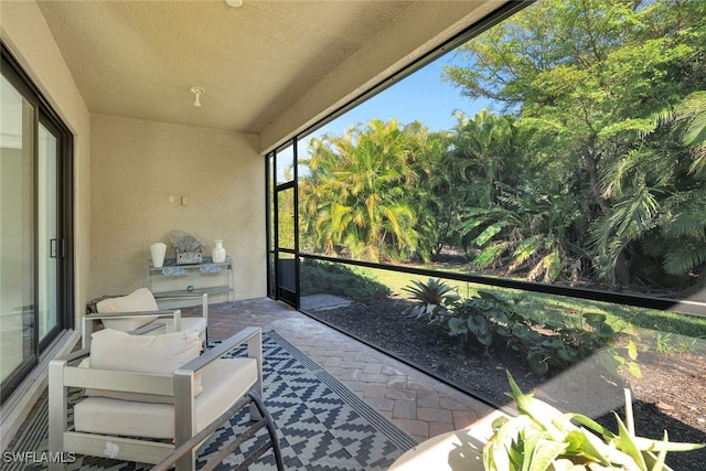 view of sunroom