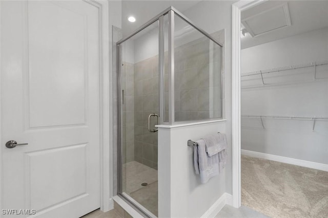 bathroom with walk in shower