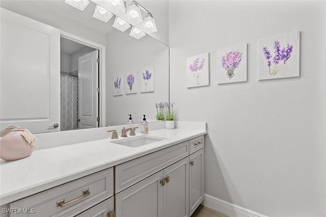 bathroom featuring vanity