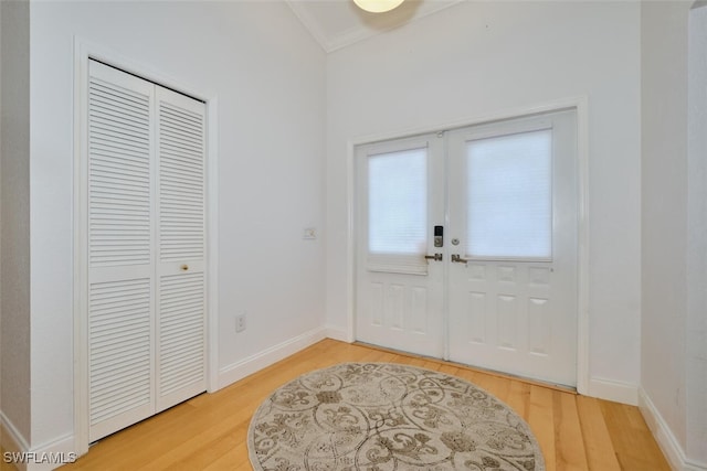 entrance foyer featuring wood-type flooring