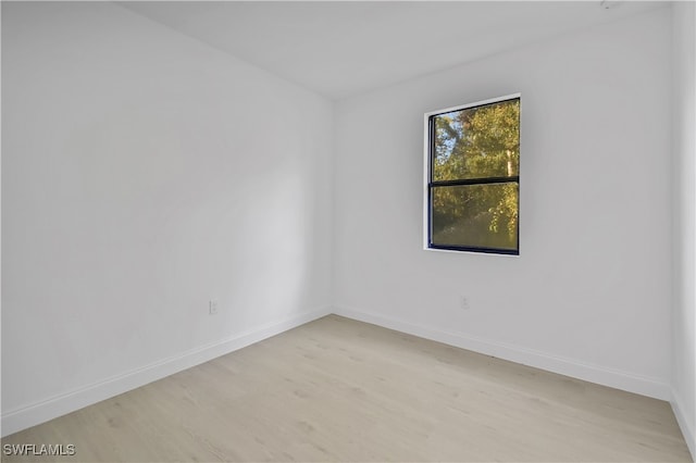 empty room featuring light hardwood / wood-style flooring