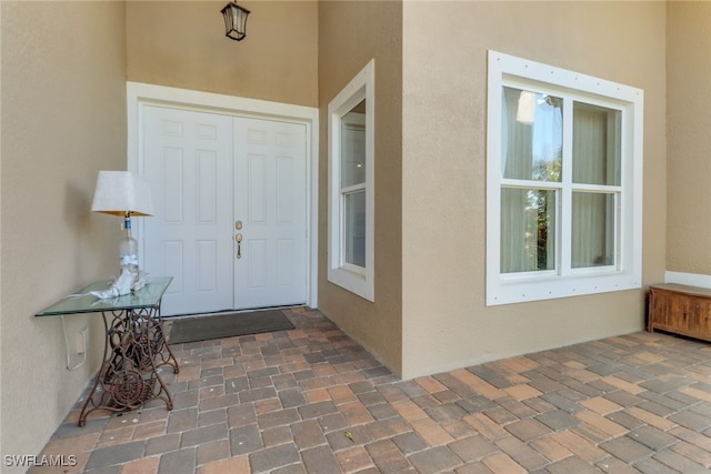 entrance to property with radiator