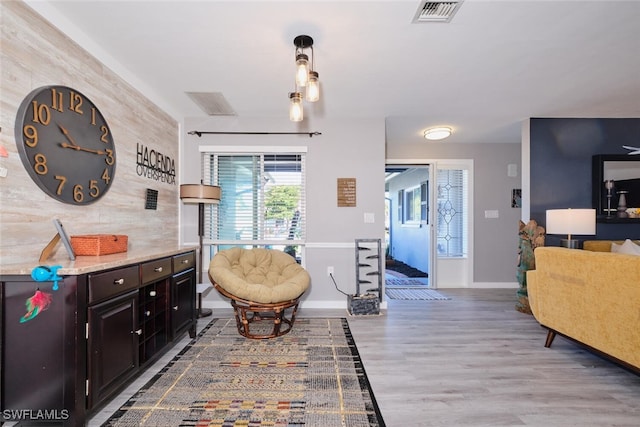 interior space featuring light hardwood / wood-style flooring