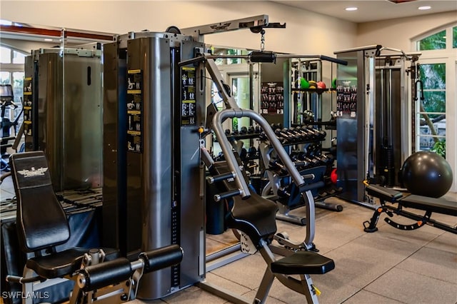 view of exercise room