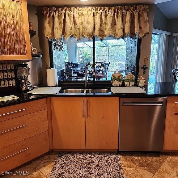 kitchen featuring dishwasher and sink