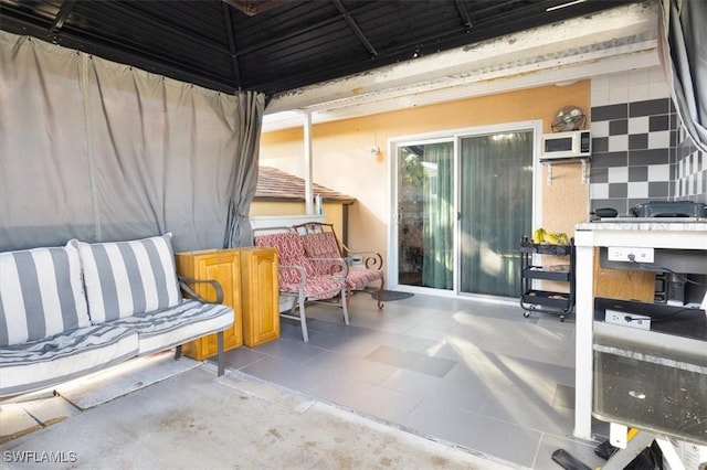 view of patio with an outdoor living space