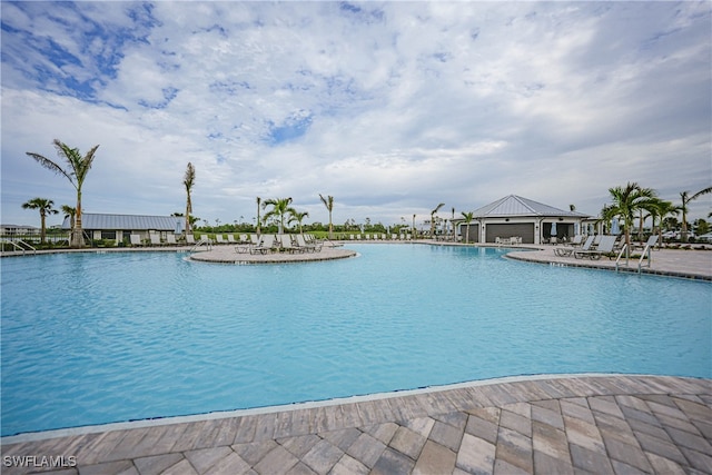 view of pool with a patio