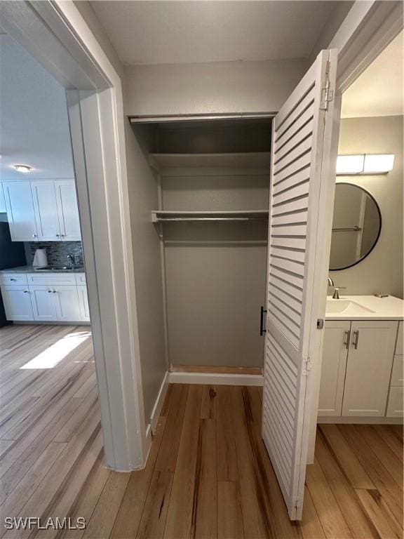 closet with a sink