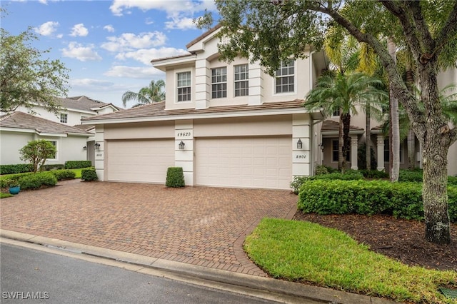 view of front of home with a garage