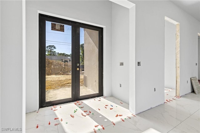 entryway with french doors