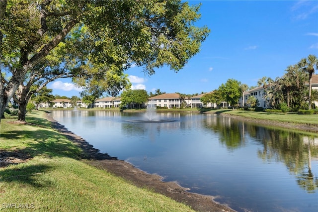 property view of water featuring a residential view