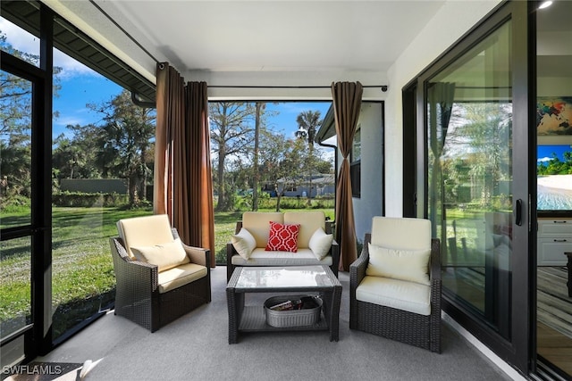 sunroom / solarium with plenty of natural light