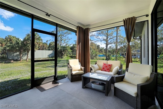 view of sunroom / solarium