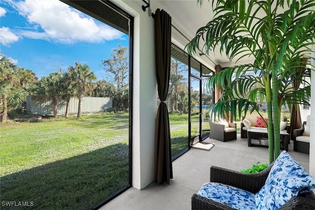 view of sunroom / solarium