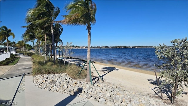 water view with a beach view