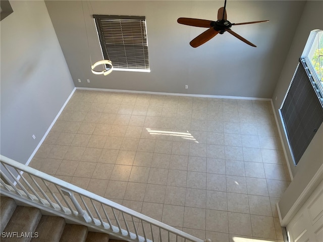 empty room with ceiling fan