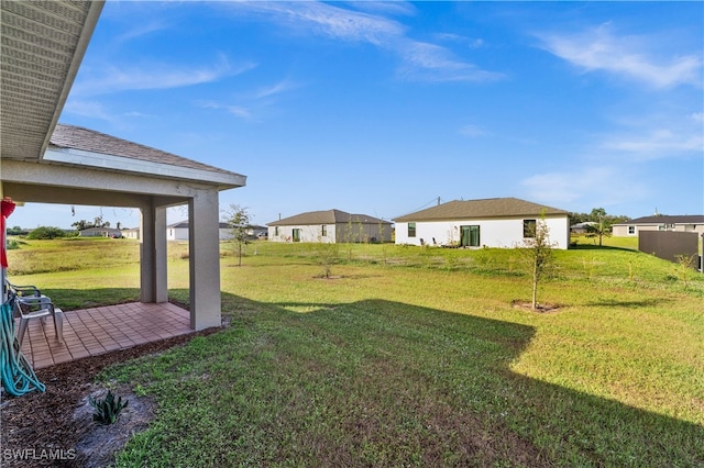 view of yard with a patio