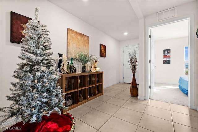 7024 Waldo Cir, Labelle, FL 33935 - hallway with recessed lighting and tile patterned flooring