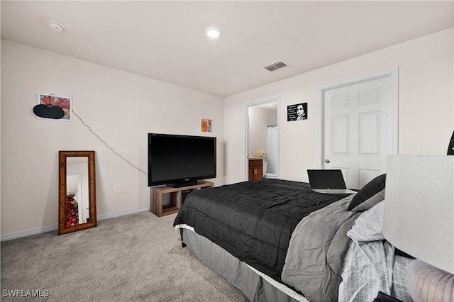 view of carpeted bedroom