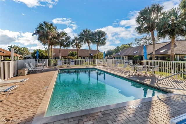 view of pool with a patio area