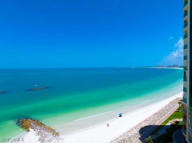 property view of water with a view of the beach