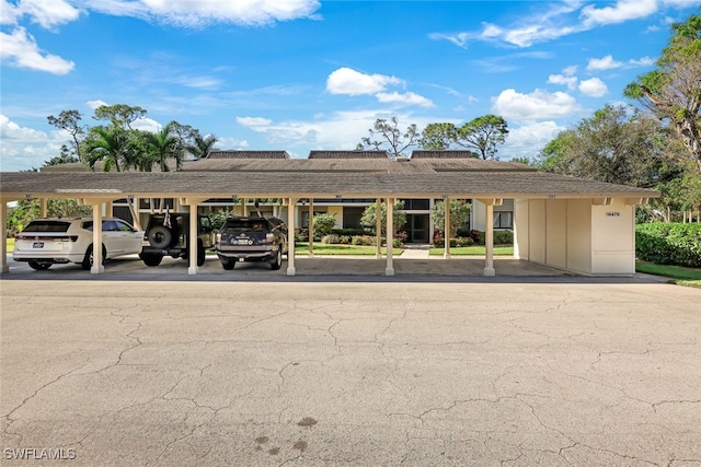 view of parking / parking lot