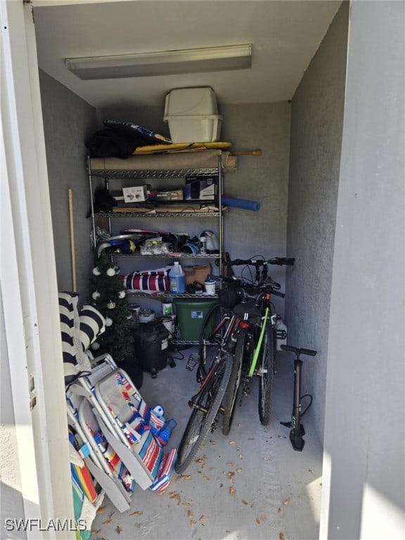 view of storage room