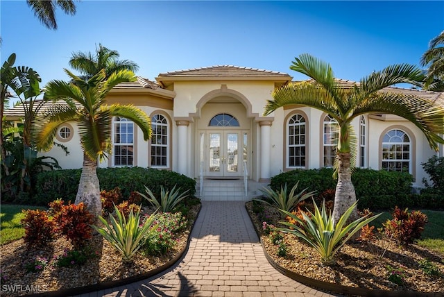 view of front of house featuring french doors