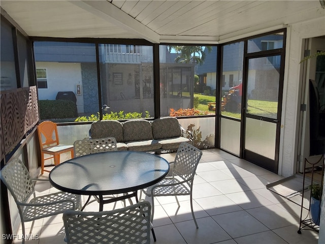 sunroom with a wealth of natural light