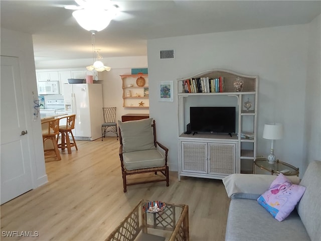 living room featuring hardwood / wood-style floors