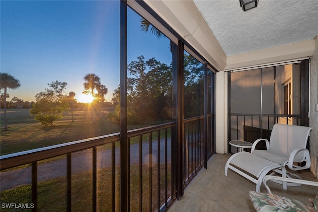 view of sunroom